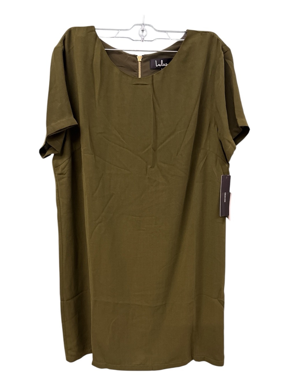 Lulu's Olive Green Short Sleeve Shift Top - Men's Casual Tee